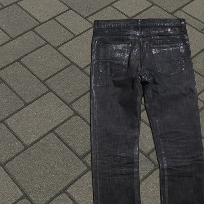AW07 Dior Homme Black Waxed Luster Denim
