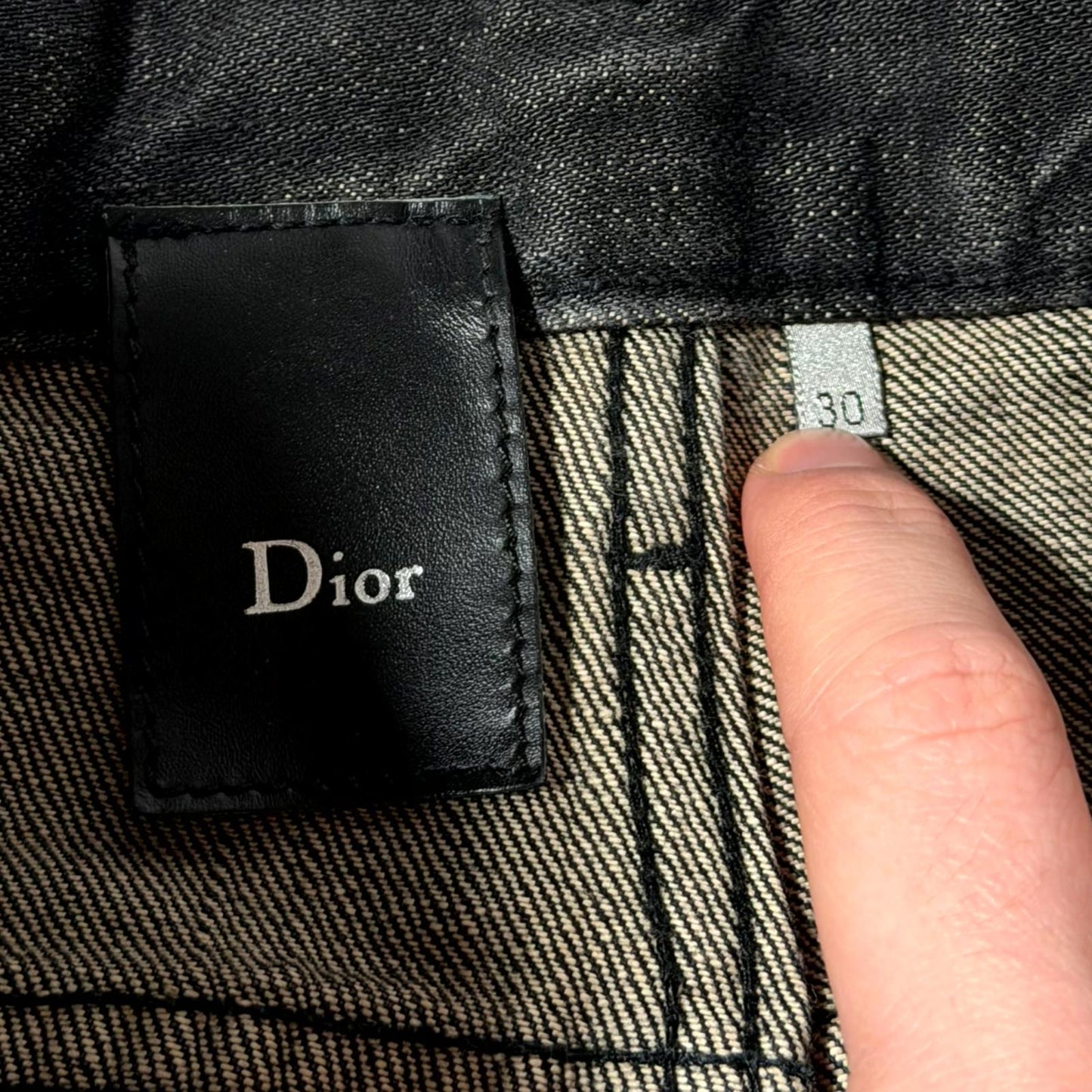 AW05 Dior Homme Black Waxed Luster Denim