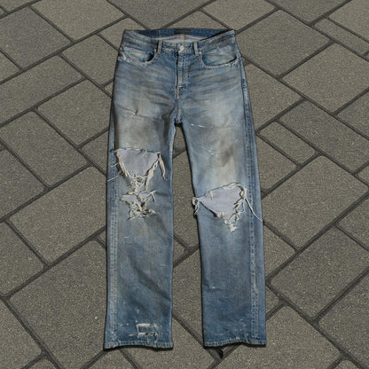 SS23 Balenciaga Straight Leg Mud Denim