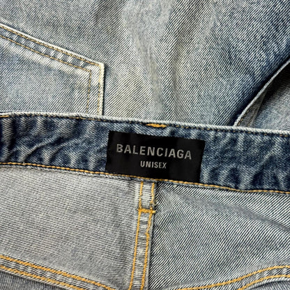 Balenciaga Graffiti Skater Denim Shorts