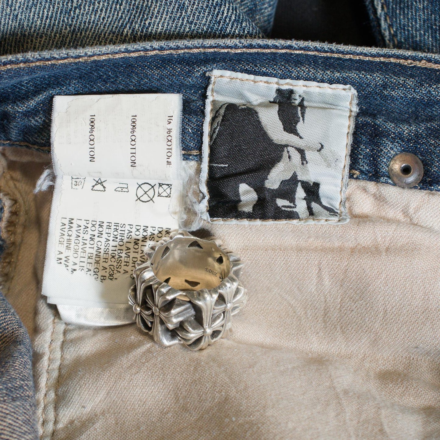FW06 Rick Owens Blue Washed Detroit Denim