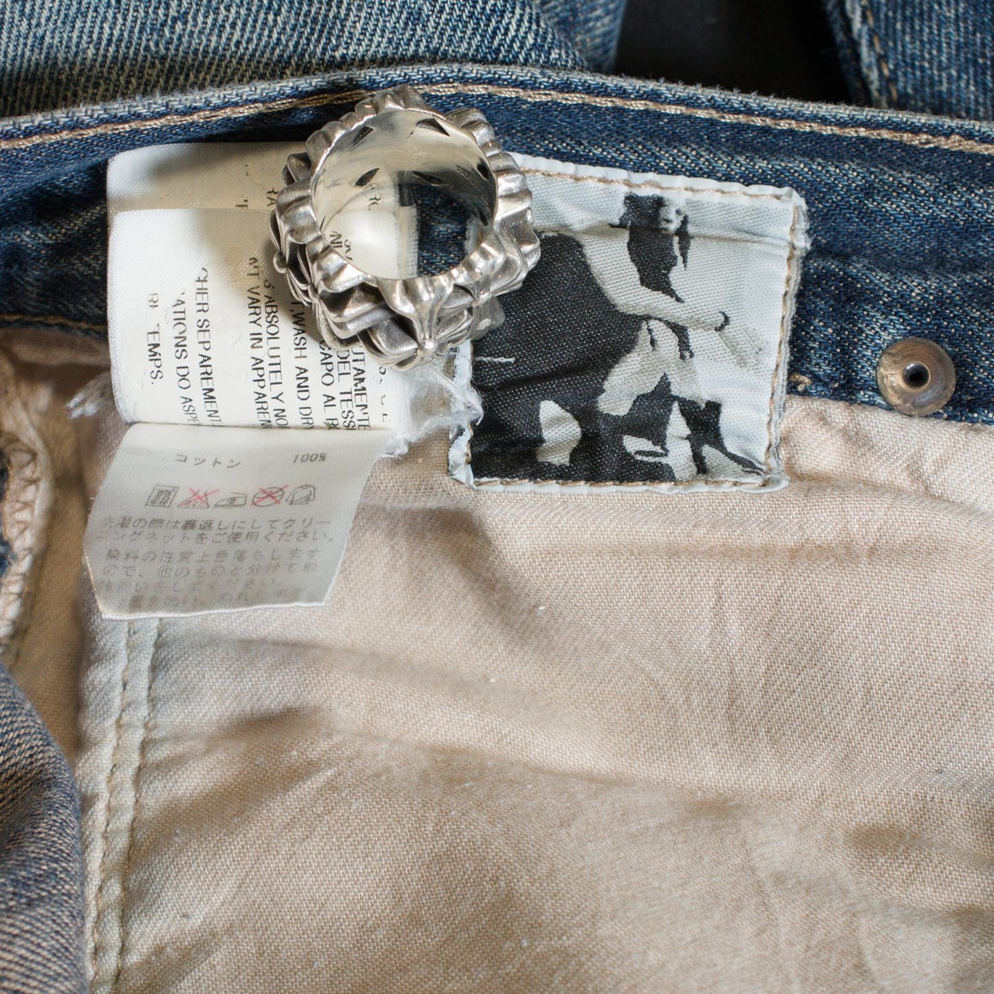 FW06 Rick Owens Blue Washed Detroit Denim
