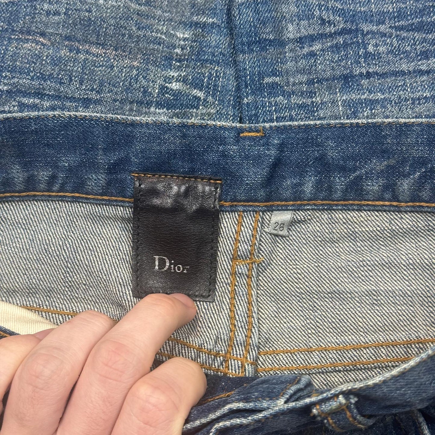 SS07 Dior Homme Blue Waxed Luster Denim