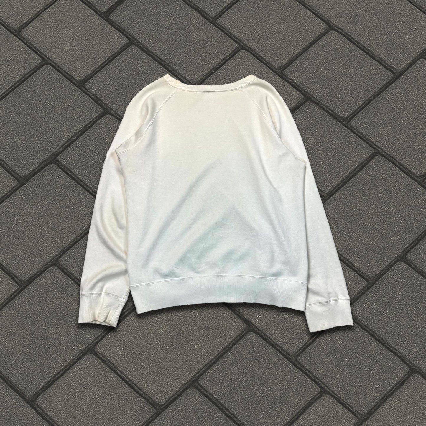 SS04 Number Nine White Double Skull Crewneck