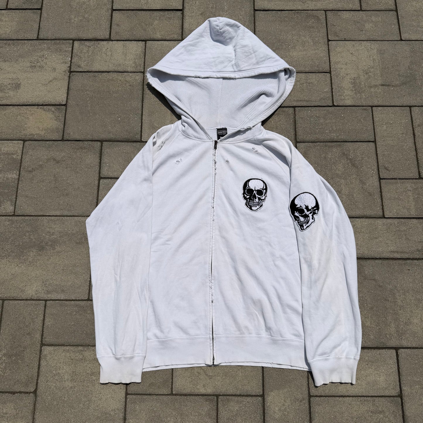 SS04 Number Nine White Skull Hoodie