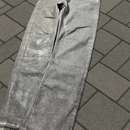 Rick Owens Waxed Pearl Detroit Cut Denim