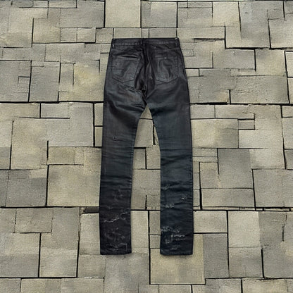 SS04 Dior Homme Waxed Strip Denim
