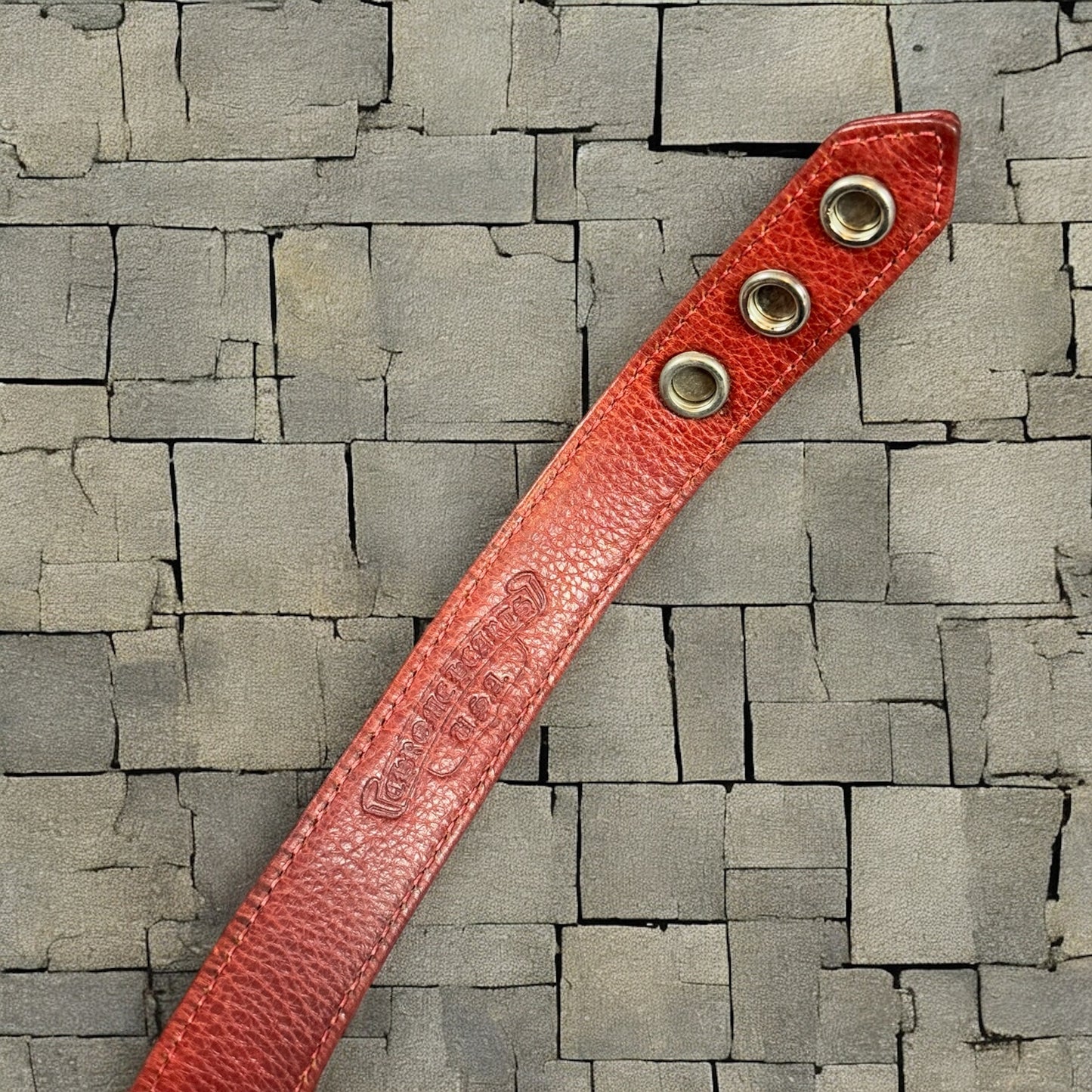 Chrome Hearts Red “Heart” 3 Snap Bracelet