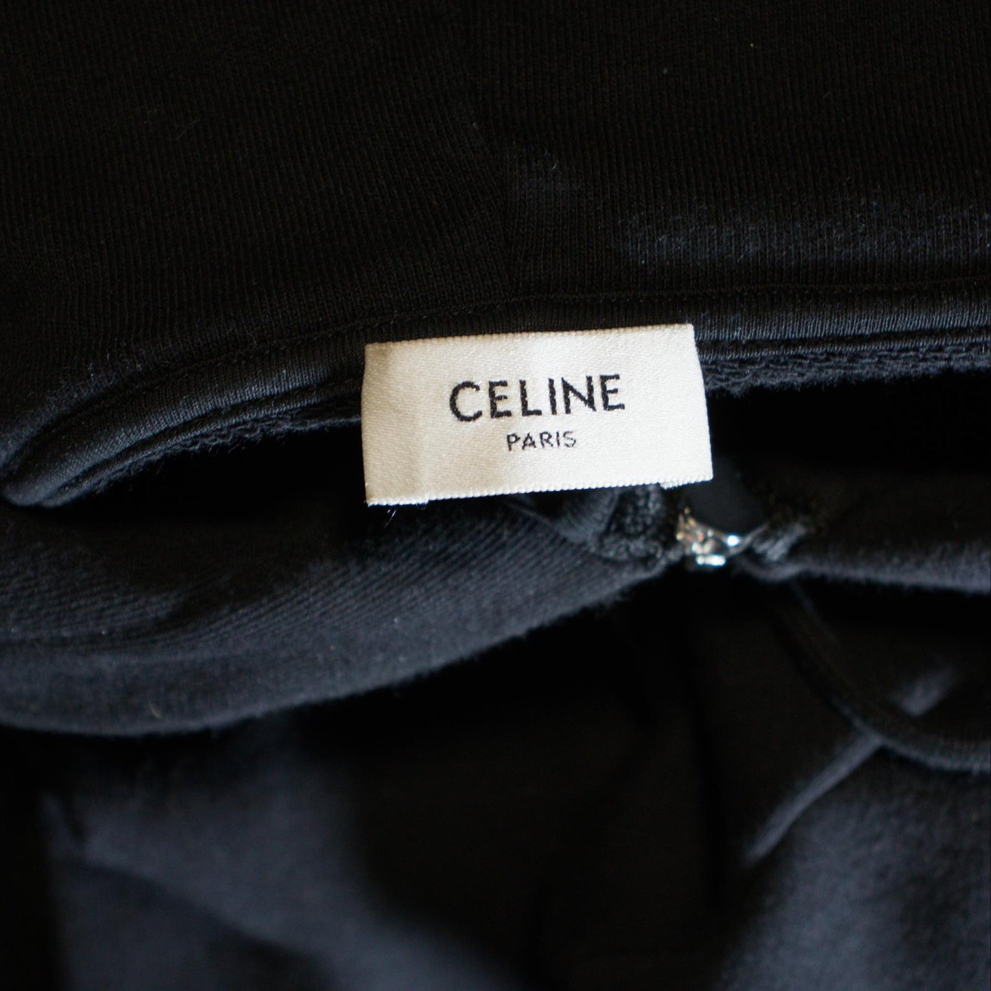 Celine Logo Zip Up Hoodie