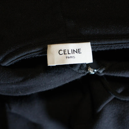 Celine Logo Zip Up Hoodie