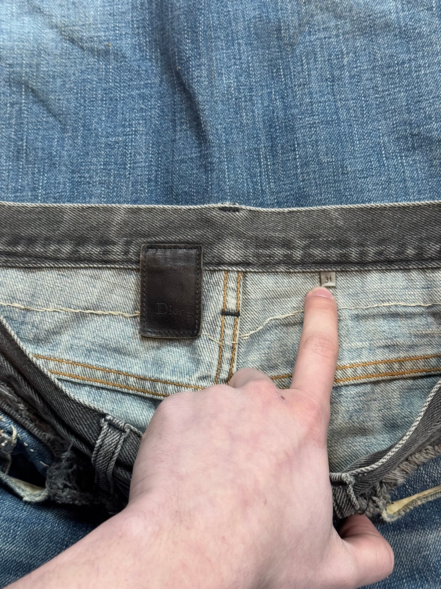 AW06 Dior Homme Cummerbund Denim