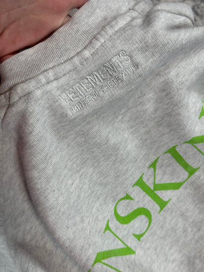 AW17 Vetements Grey “Unskinny” Crewneck