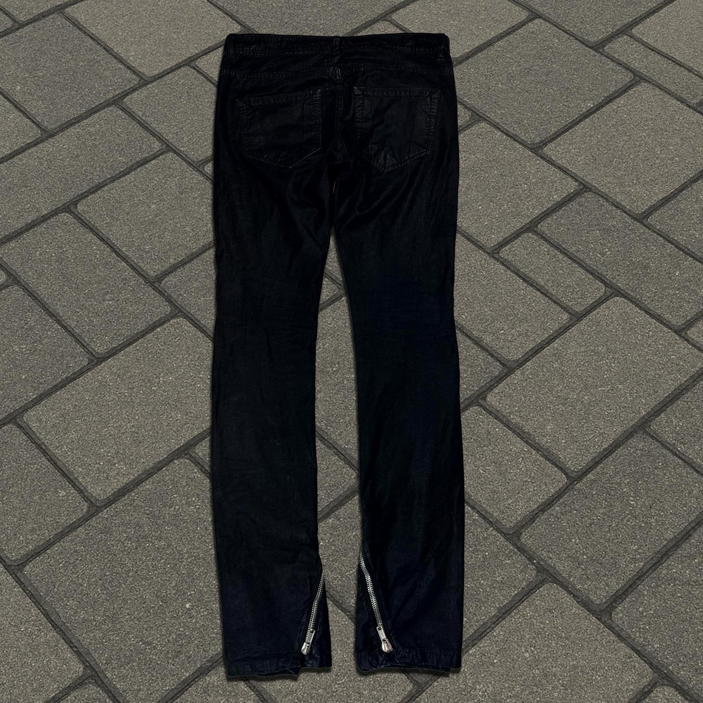 SS09 Rick Owens ‘Black Wax’ Banana Cut Pants