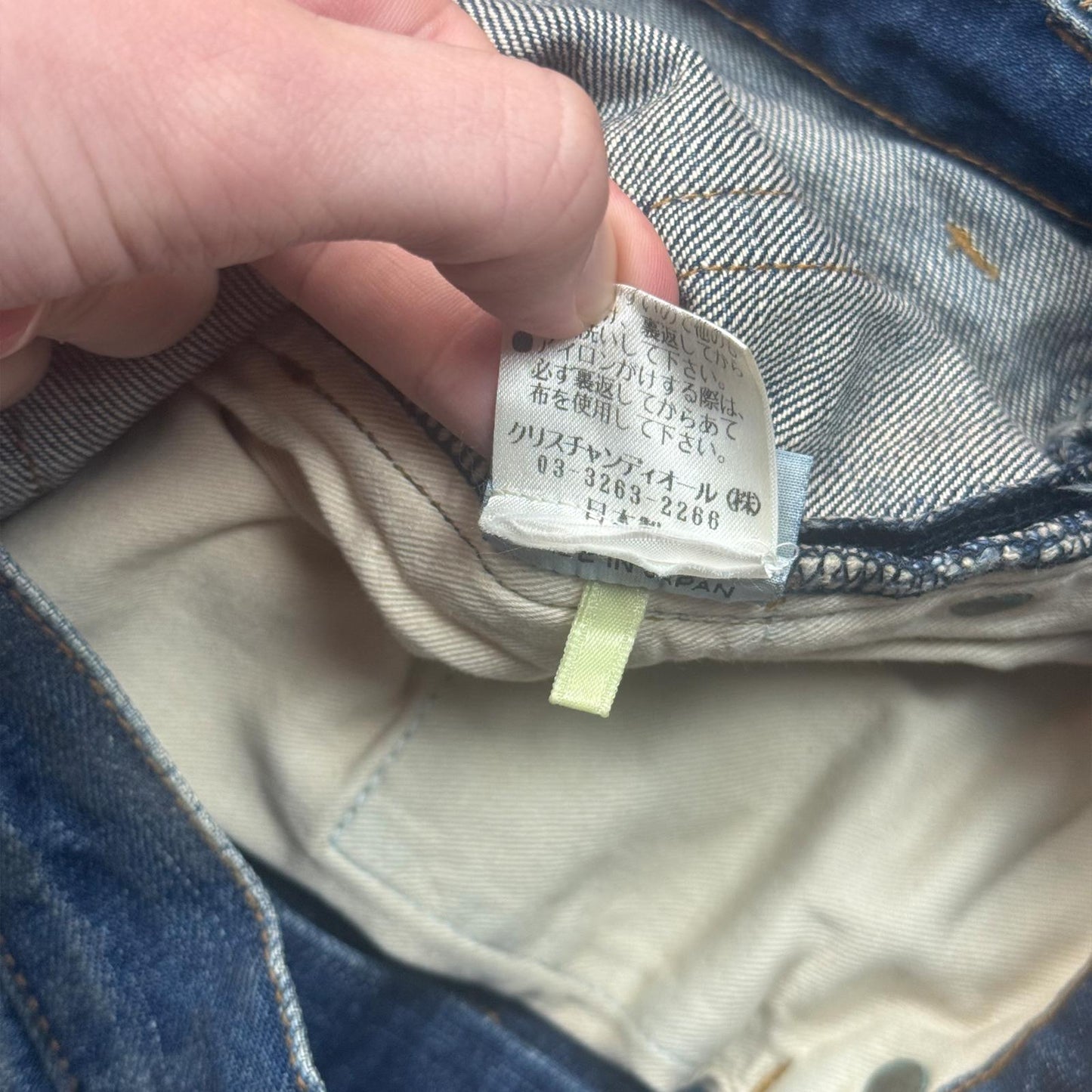 SS07 Dior Homme Blue Waxed Luster Denim