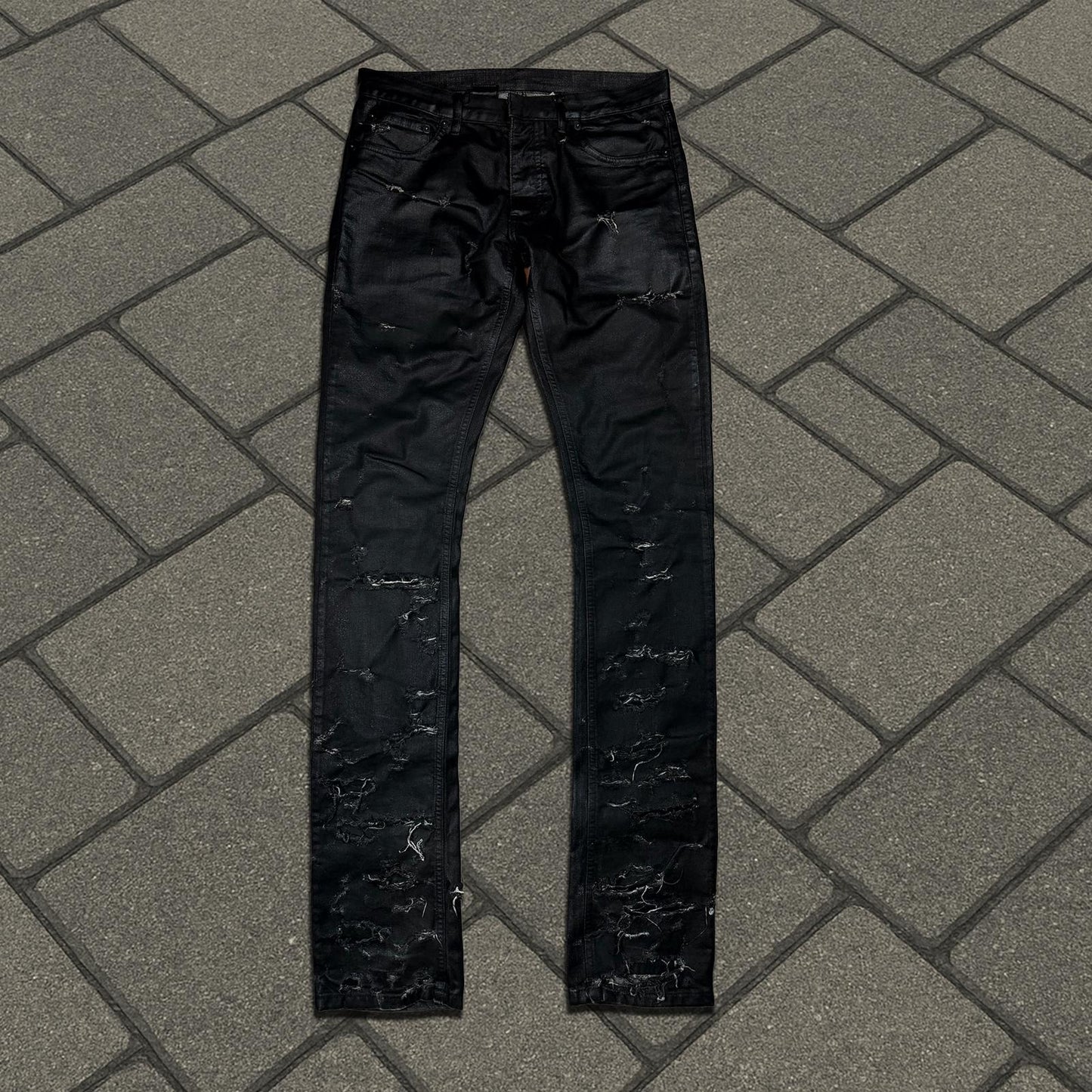 SS04 Dior Homme Waxed Strip Denim