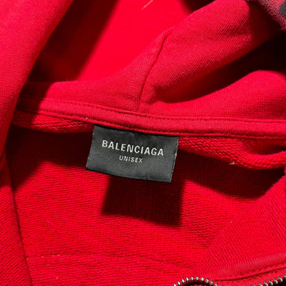 SS23 Balenciaga Red Skater Zip Up Hoodie