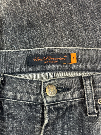 AW05 Undercover Black Skull Boro Denim