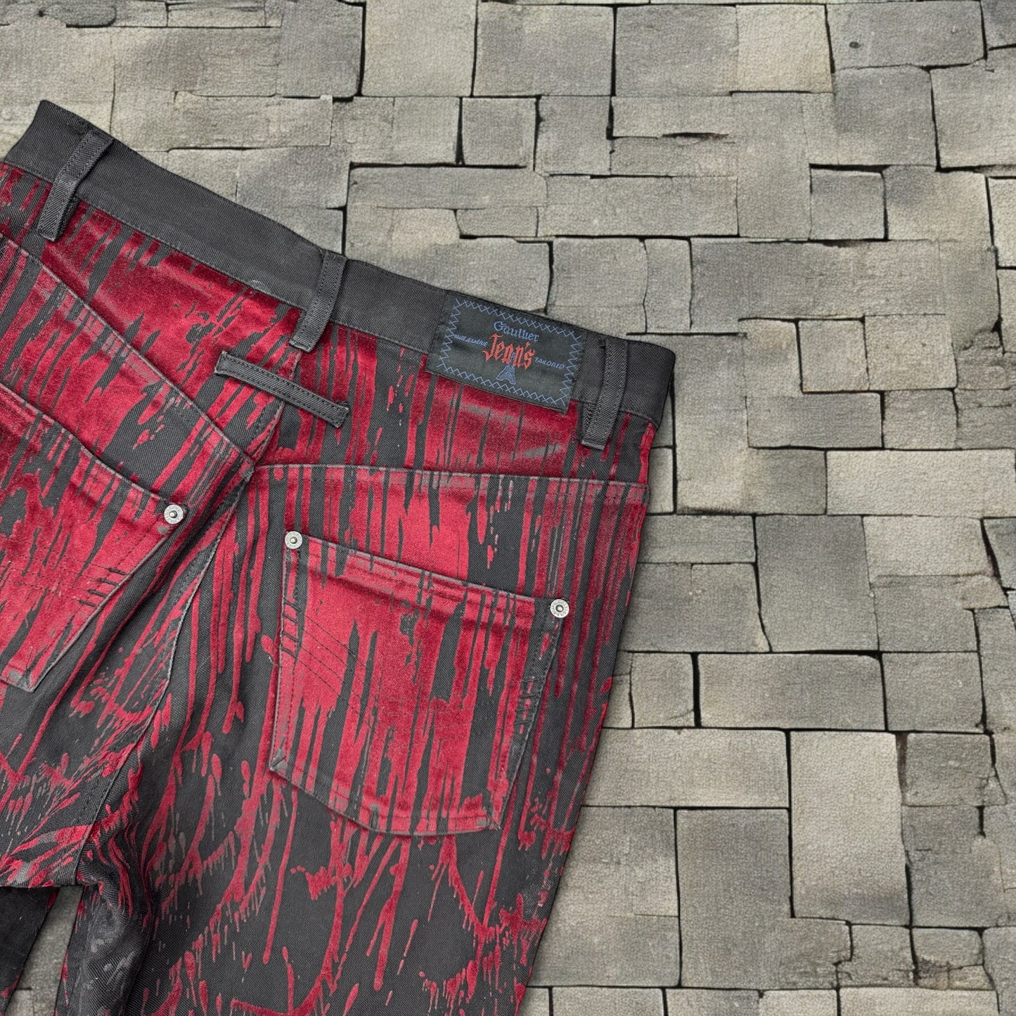 AW98 Jean Paul Gaultier Blood Drip Denim