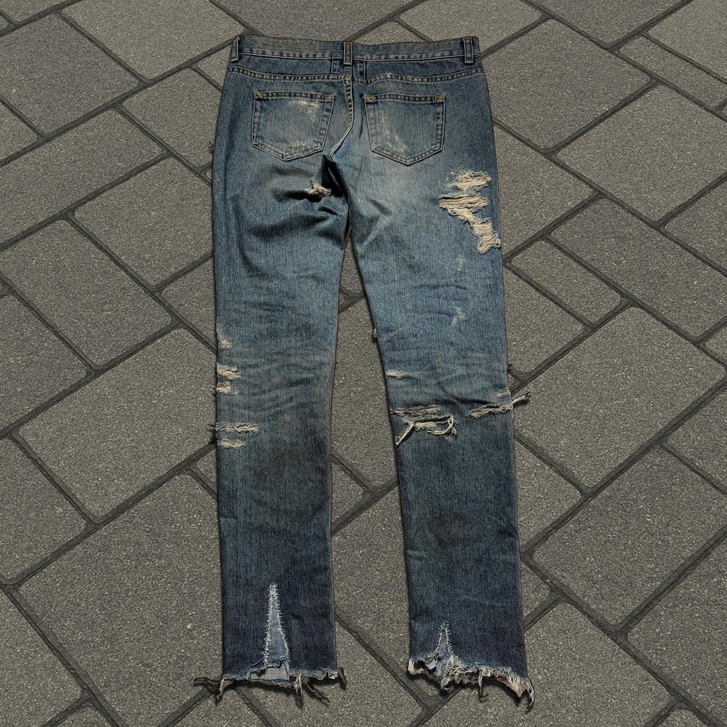 FW13 Saint Laurent Paris Blue Chain Denim