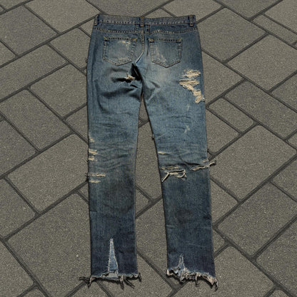 FW13 Saint Laurent Paris Blue Chain Denim