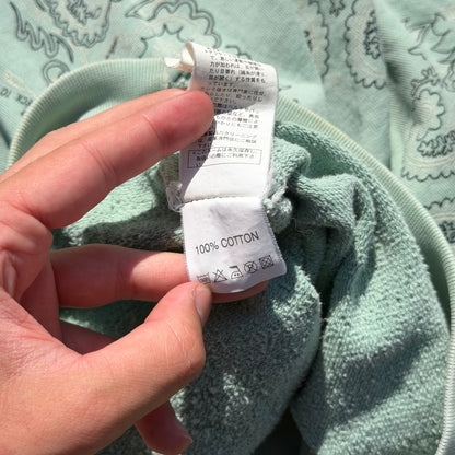AW04 Raf Simons Mint Pocketless Paisley Hoodie