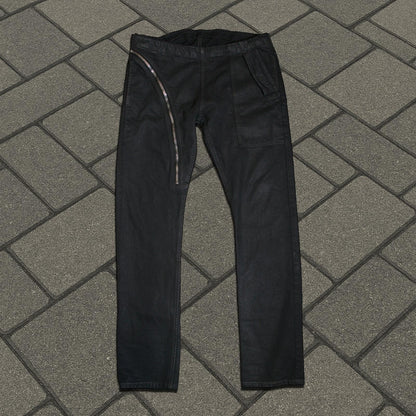 FW16 Rick Owens ‘Black Matte’ Aircut Denim
