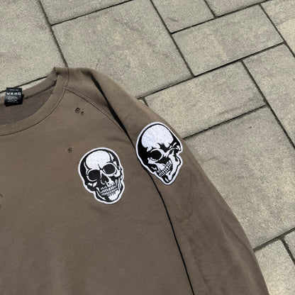 SS04 Number Nine Brown Skull Crewneck