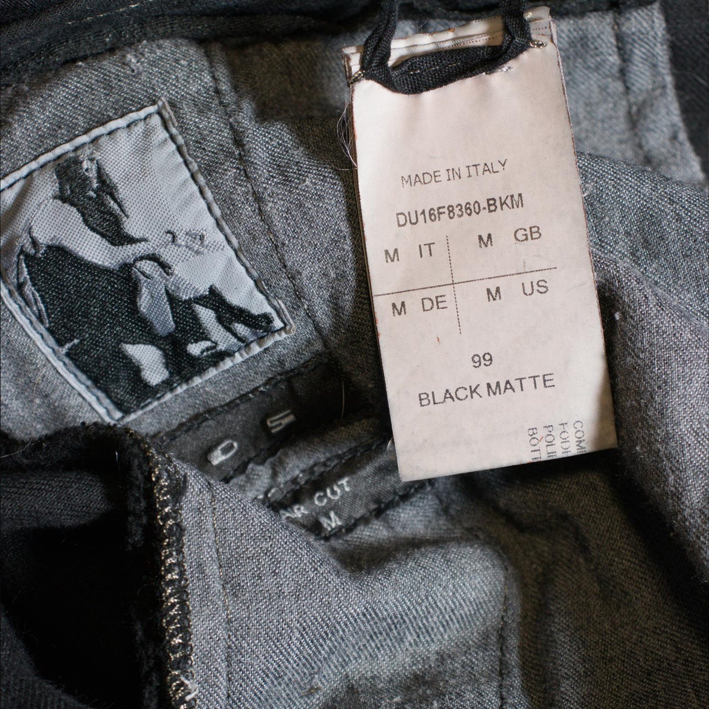 FW16 Rick Owens ‘Black Matte’ Aircut Denim