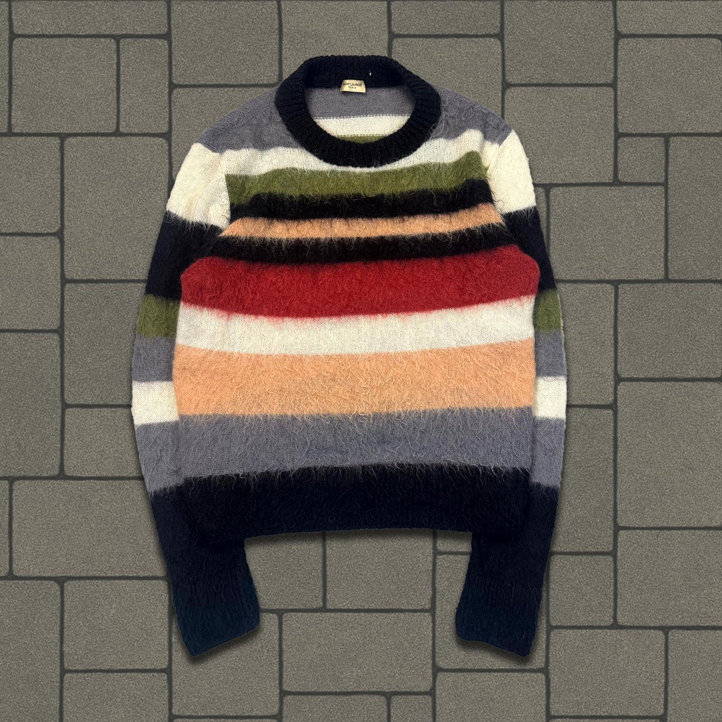 2017 Saint Laurent Paris Johnny Rotten Mohair Sweater