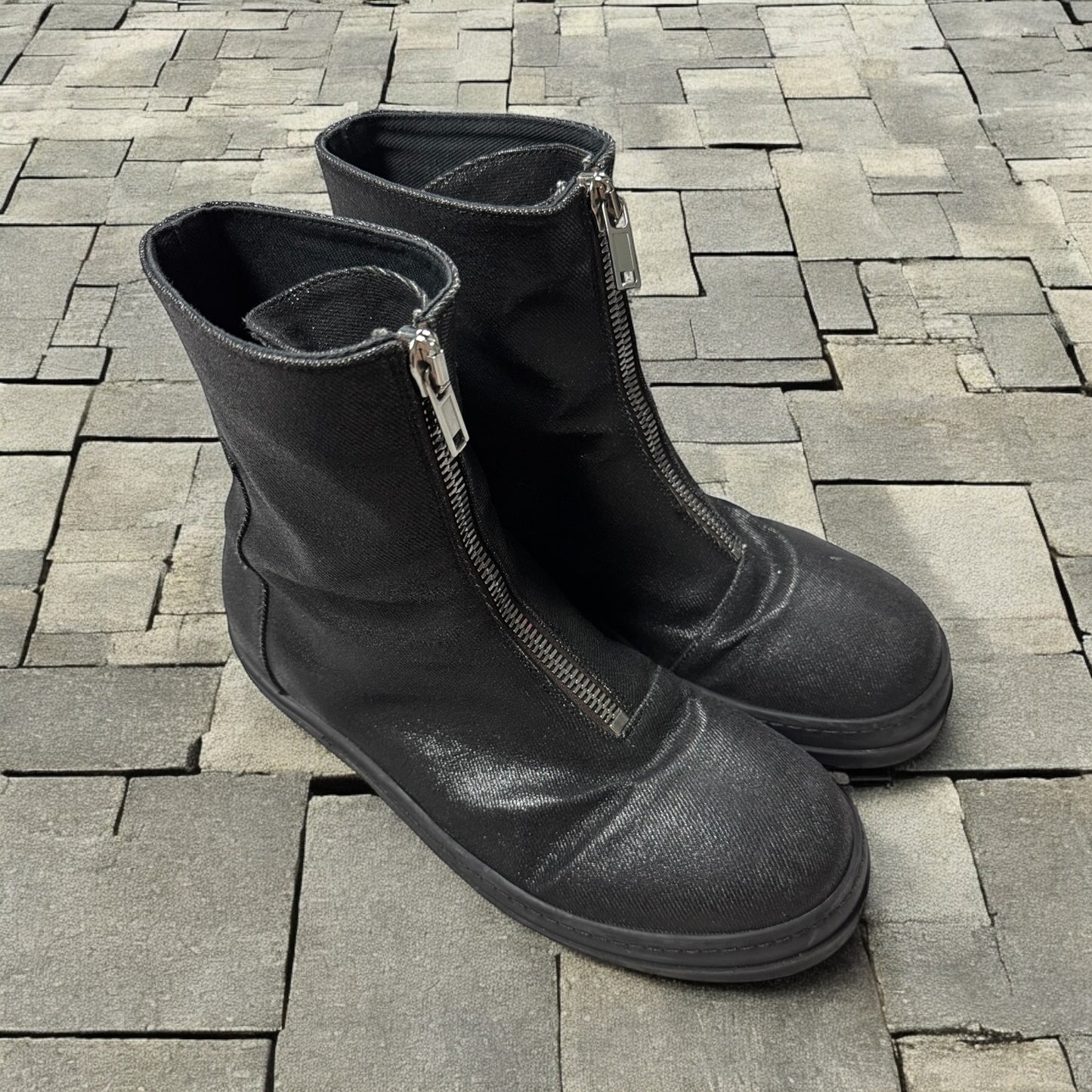 Rick Owens Waxed Middle Zip Ramones