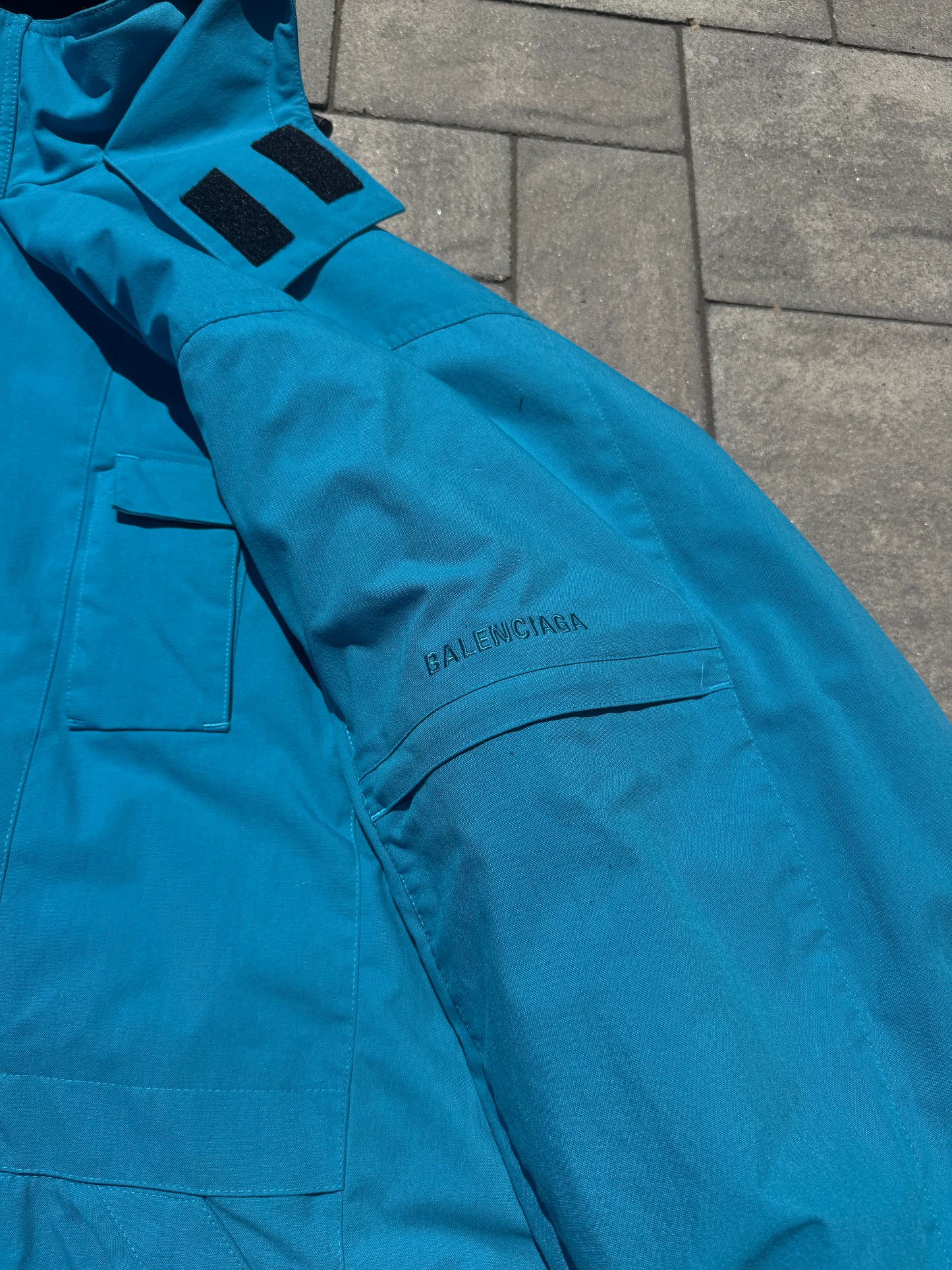 Balenciaga Blue Oversized Parka