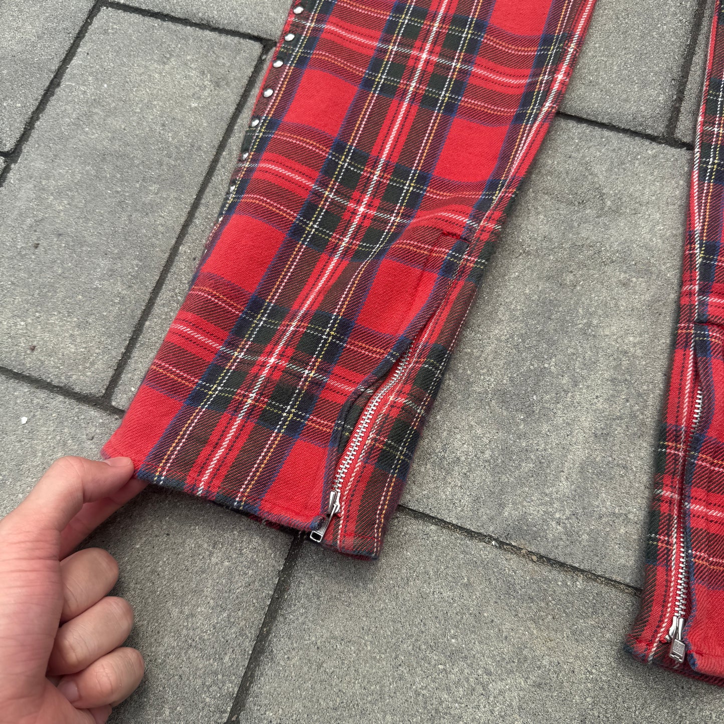 AW02 Undercover Studded Tartan Pants