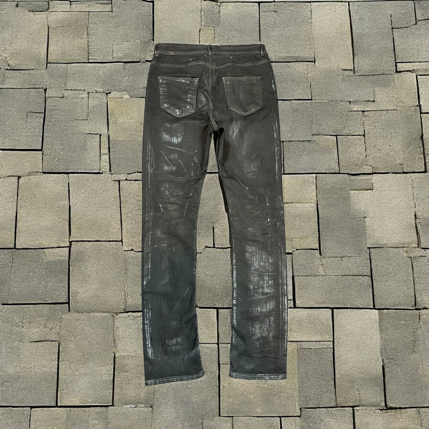 Rick Owens Waxed Detroit Cut Denim