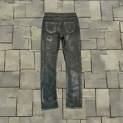 Rick Owens Waxed Detroit Cut Denim