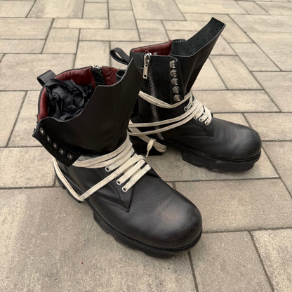 SS20 Rick Owens Leather Megatooth Boots