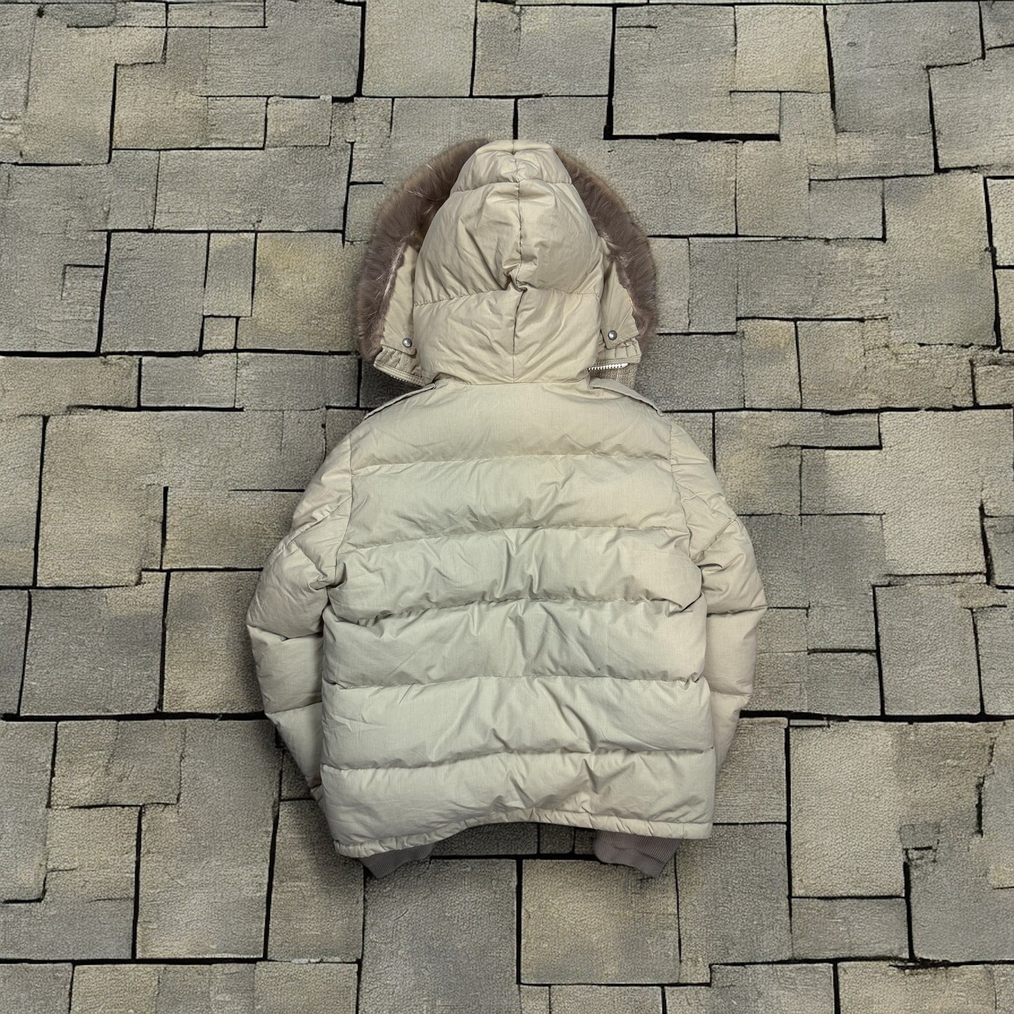 AW11 Visvim x Moncler Beige Fur Hood Puffer