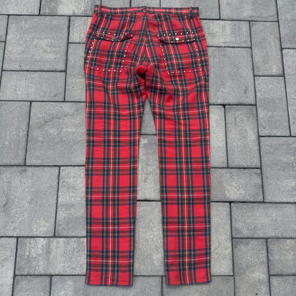 AW02 Undercover Studded Tartan Pants