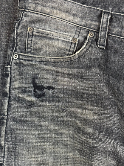 AW05 Undercover Black Skull Boro Denim