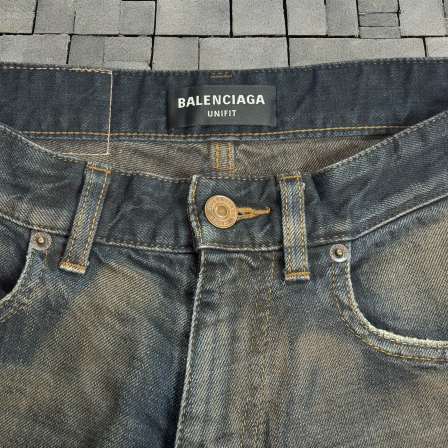 FW22 Balenciaga Mudwash Skater Denim
