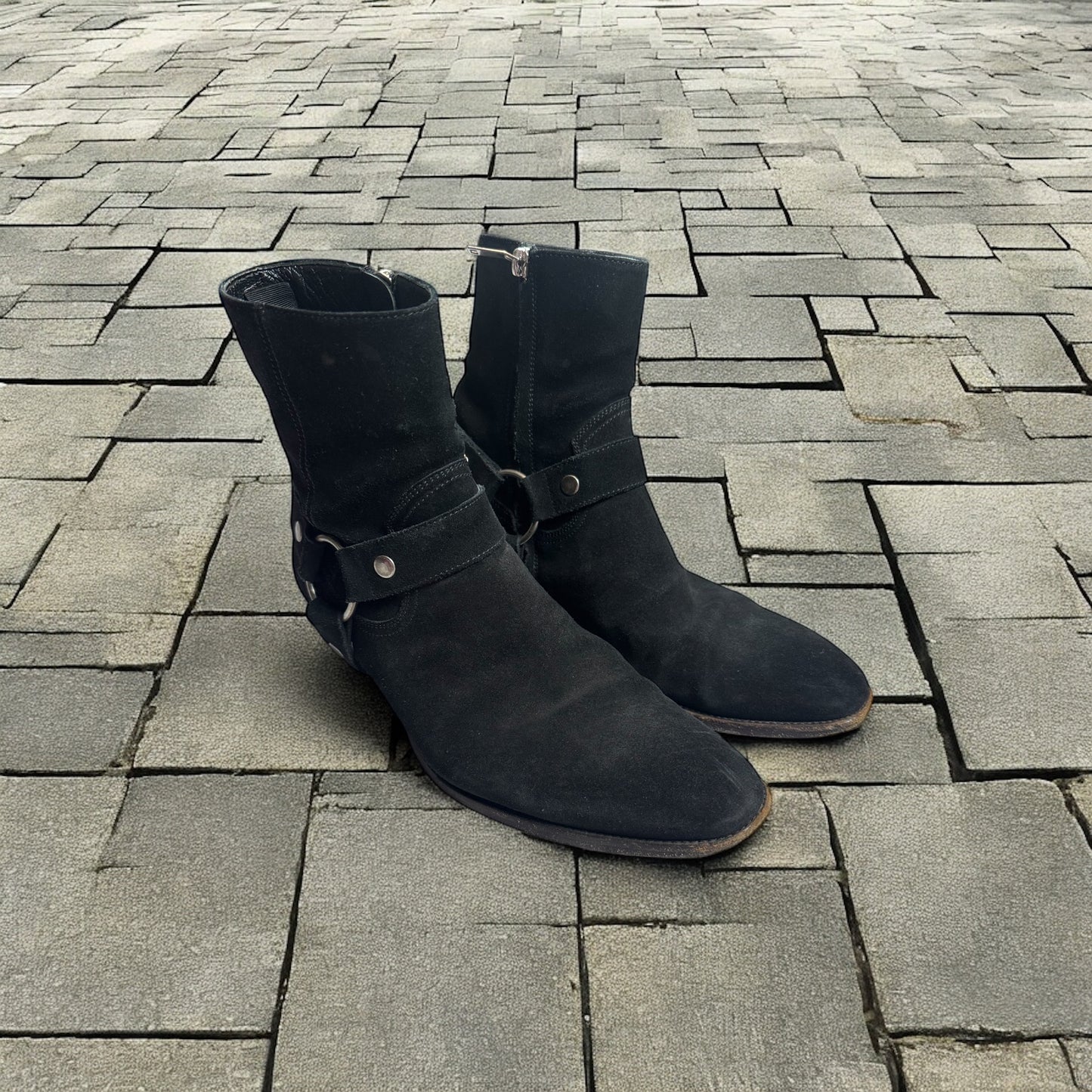 Saint Laurent Paris Black Wyatt Boot