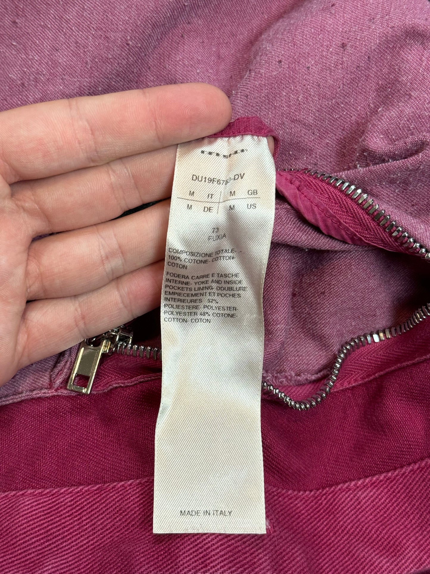Rick Owens Fuxia Vomit Denim Jacket