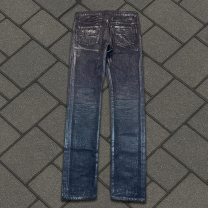 AW07 Dior Homme Black Luster Wax Denim