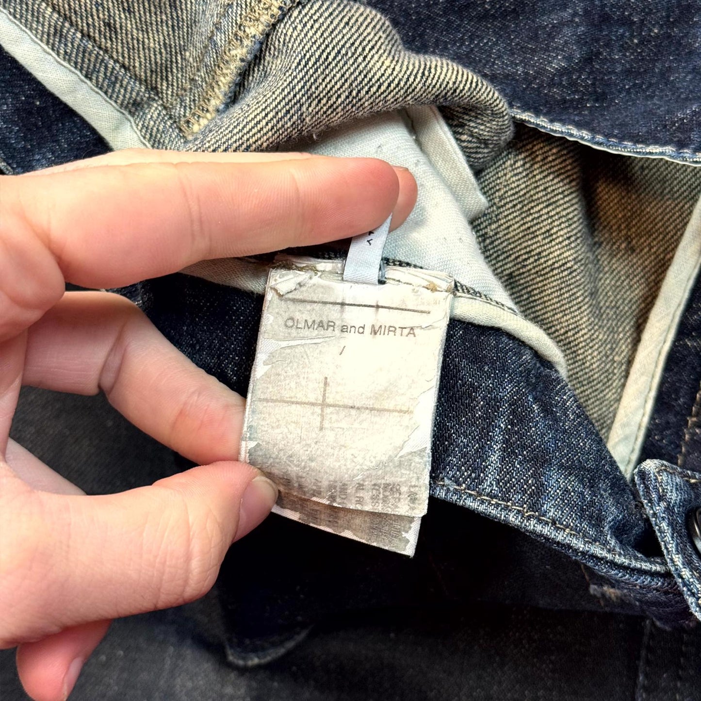 FW09 Rick Owens “Crust” Overdye Half Layer Aircut Denim