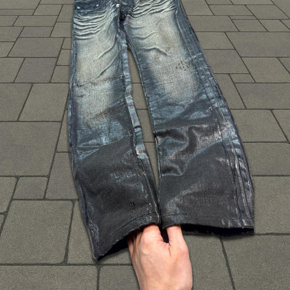 AW03 Dior Homme Black Waxed Luster Denim