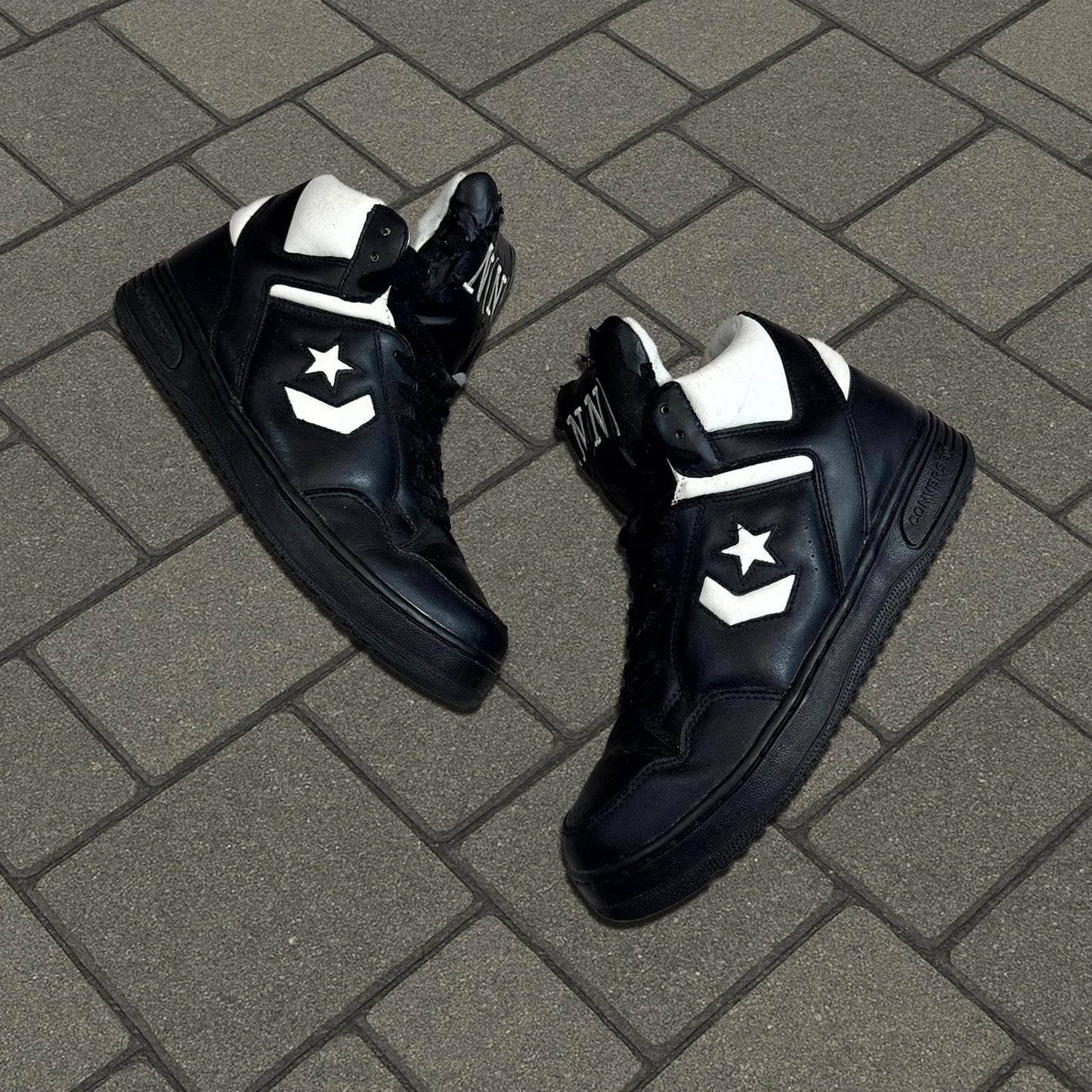 SS06 Number (N)ine Black Converse Weapon Sneakers