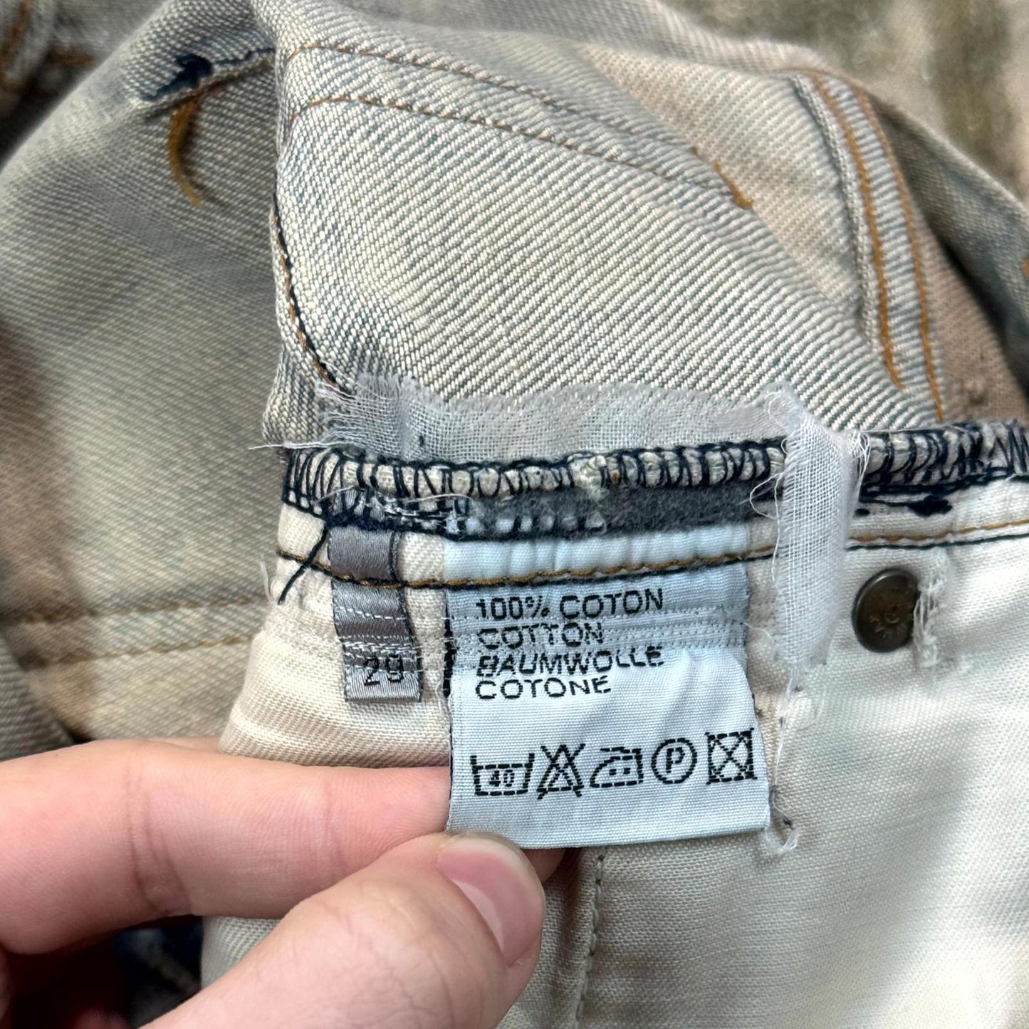 SS04 Dior Homme Waxed Bleu Clair Denim