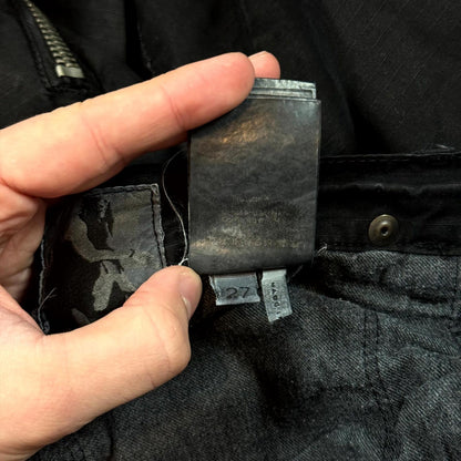 SS09 Rick Owens ‘Black Wax’ Banana Cut Pants