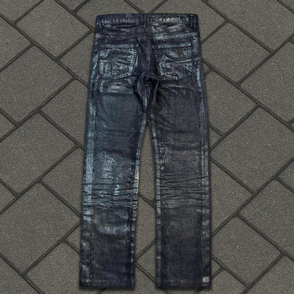 AW05 Dior Homme Black Waxed Luster Denim