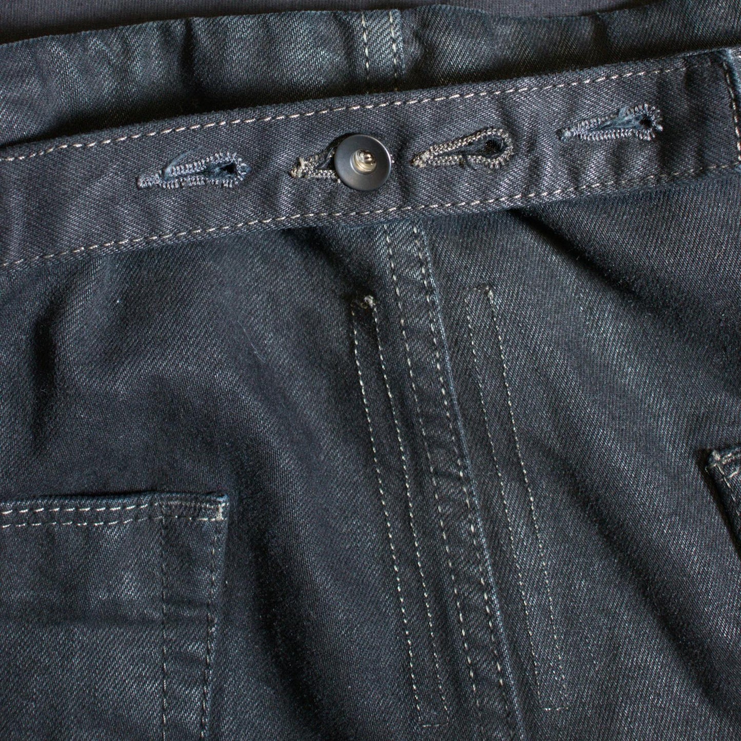 FW16 Rick Owens ‘Black Matte’ Aircut Denim