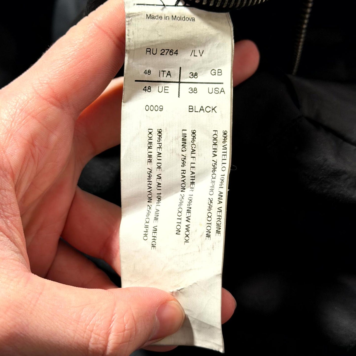 FW07 Rick Owens Leather Stooges Jacket